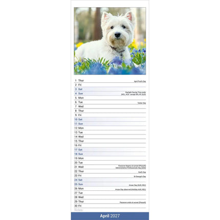 Avonside West Highland White Terrier Kalender 2027 Slimline