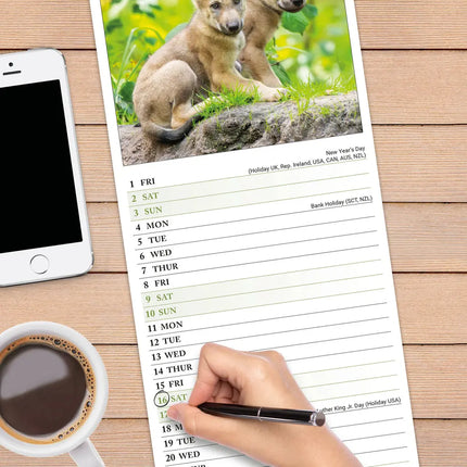 Avonside Wolven Kalender 2027 Slimline