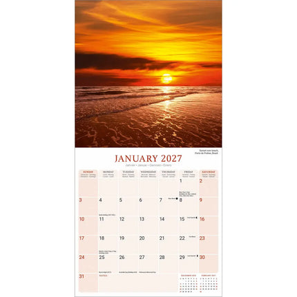 Avonside Zonsondergangen Kalender 2027