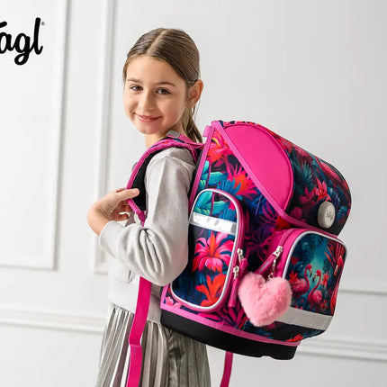 Baagl Baagl Ergo Rugzak Flamingos 19L