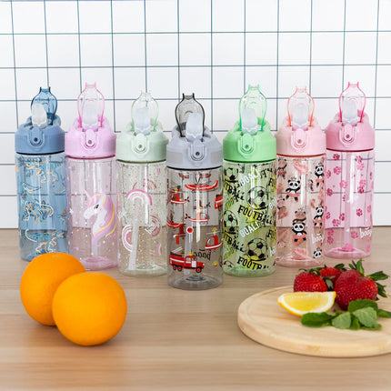 Baagl Baagl Panda Drinkfles 500ml met Rietje
