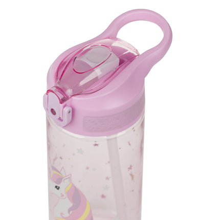 Baagl Baagl Regenboog Unicorn Drinkfles 500ml met Rietje
