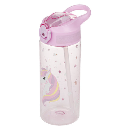 Baagl Baagl Regenboog Unicorn Drinkfles 500ml met Rietje