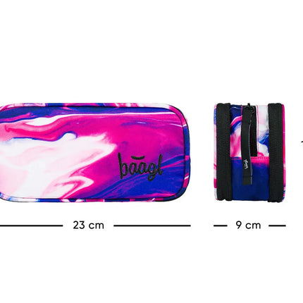 Baagl Baagl Student Etui Plum 3-ritsen