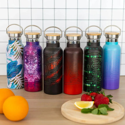 Baagl Baagl Thermosfles Bamboedeksel Leafs 500 ml