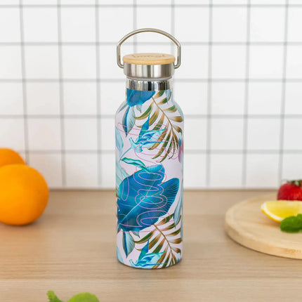 Baagl Baagl Thermosfles Bamboedeksel Leafs 500 ml