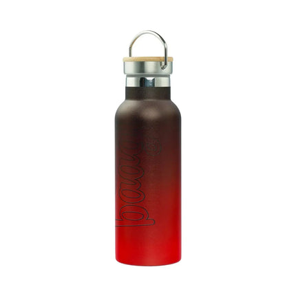 Baagl Baagl Thermosfles Bamboedeksel Rood-Zwart 500 ml