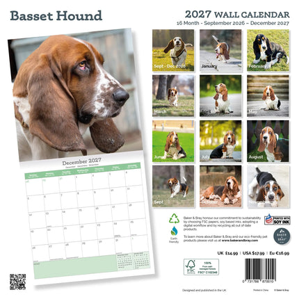 Baker & Bray Basset Hound Kalender 2027