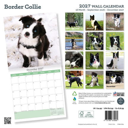 Baker & Bray Border Collie Kalender 2027