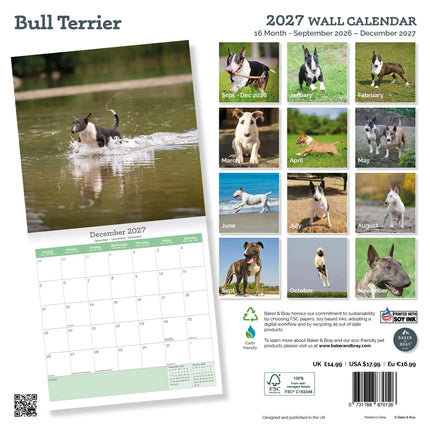 Baker & Bray Bull Terrier Kalender 2027