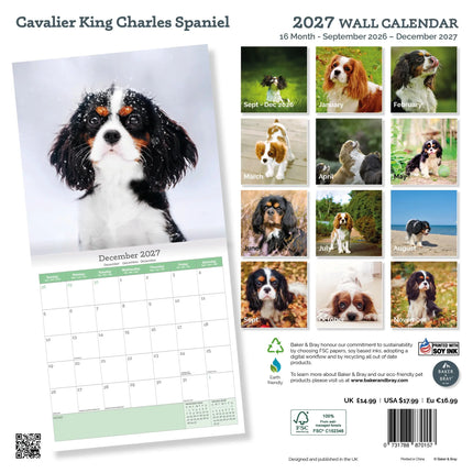 Baker & Bray Cavalier King Charles Spaniel Kalender 2027