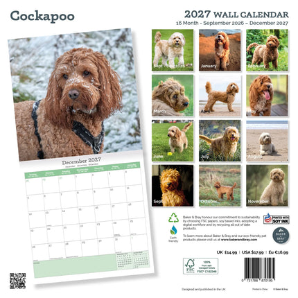Baker & Bray Cockapoo Kalender 2027