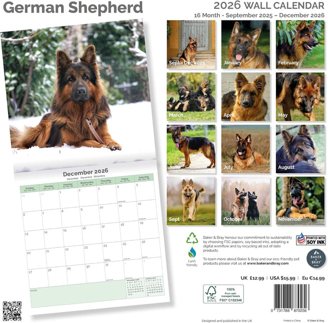 Baker & Bray Duitse Herder Kalender 2026