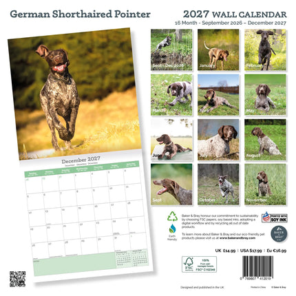 Baker & Bray Duitse Staande Kalender 2027