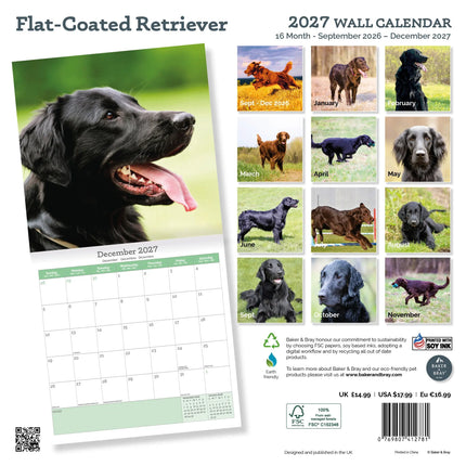 Baker & Bray Flatcoated Retriever Kalender 2027