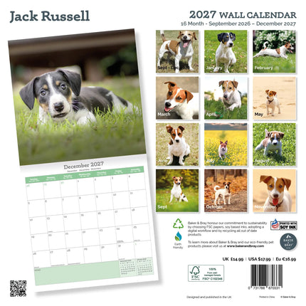 Baker & Bray Jack Russell Terrier Kalender 2027