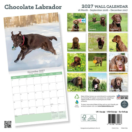Baker & Bray Labrador Retriever Bruin Kalender 2027