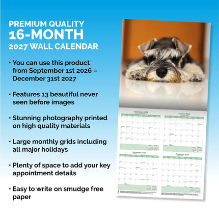 Baker & Bray Miniatuur Schnauzer Puppies Kalender 2026