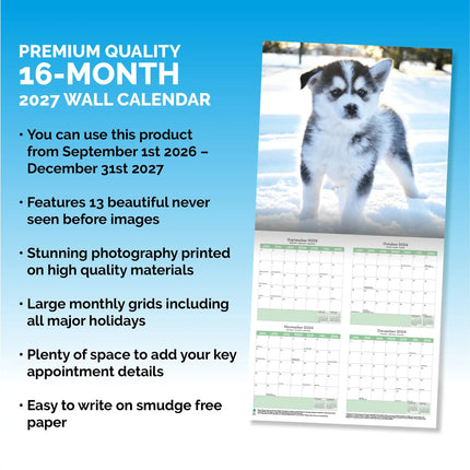 Baker & Bray Siberische Husky Kalender 2026