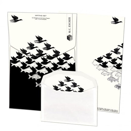 Bekking & Blitz Briefpapier met enveloppen: Lucht en water, M.C. Escher
