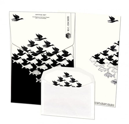 Bekking & Blitz Briefpapier met enveloppen: Lucht en water, M.C. Escher