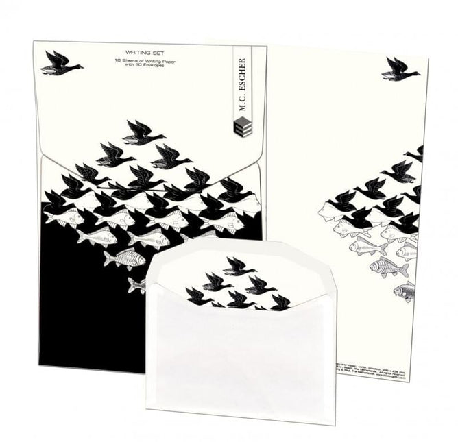 Bekking & Blitz Briefpapier met enveloppen: Lucht en water, M.C. Escher