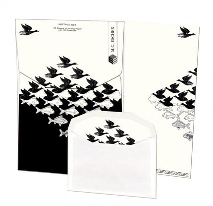 Bekking & Blitz Briefpapier met enveloppen: Lucht en water, M.C. Escher