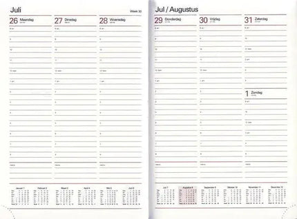 Bekking & Blitz Combi Agenda Groot Week 2027