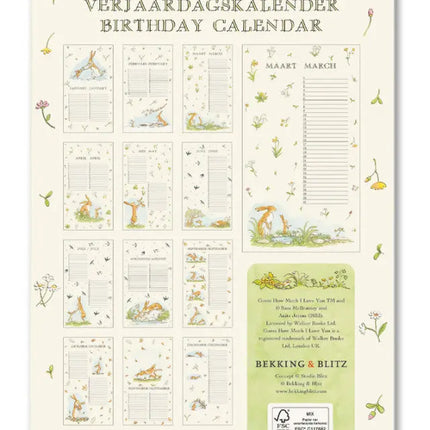 Bekking & Blitz Guess How Much i Love You Verjaardagskalender