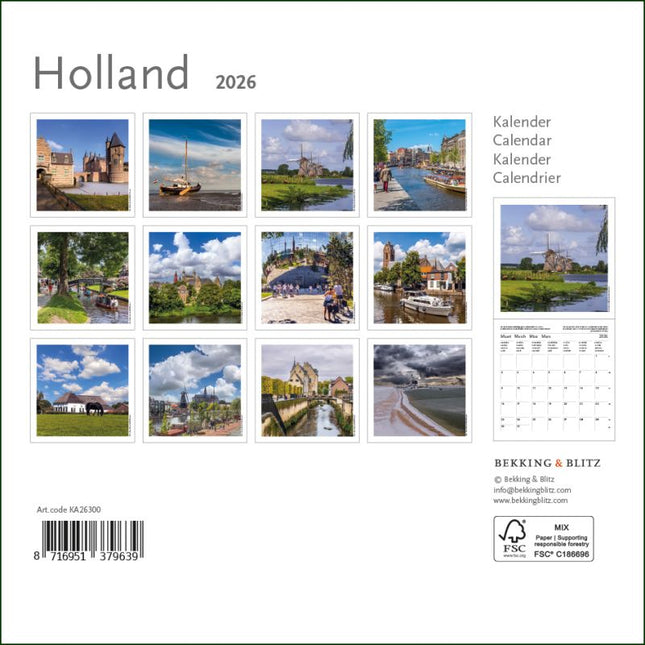 Bekking & Blitz Holland Mini Kalender 2026
