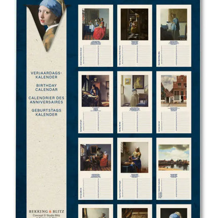 Bekking & Blitz Johannes Vermeer Verjaardagskalender