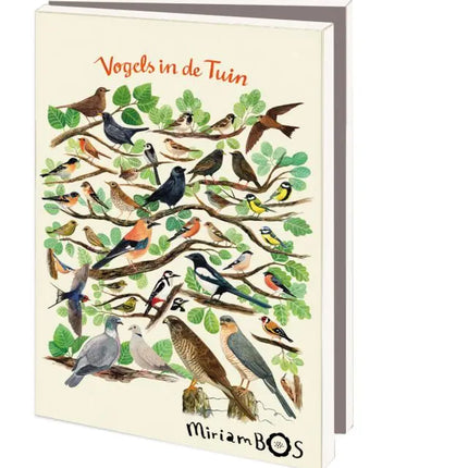 Bekking & Blitz Kaartenmapje 10 stuks met enveloppen – Vogels in de tuin, Miriam Bos