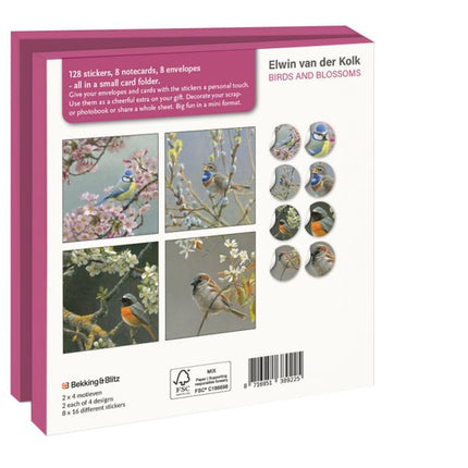 Bekking & Blitz Kaartenmapje Birds and Blossoms, Elwin van der Kolk 10 Stuks