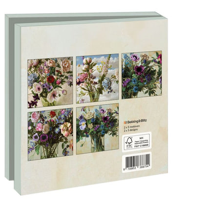 Bekking & Blitz Kaartenmapje Bloemen, Kenne Gregoire 10 Stuks
