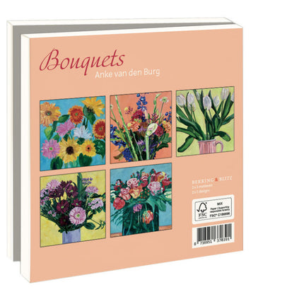 Bekking & Blitz Kaartenmapje Bouquets, Anke van den Burg 10 Stuks met Enveloppen