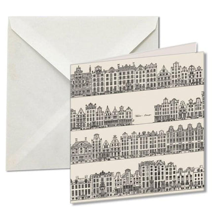 Bekking & Blitz Kaartenmapje met env, vierkant: Canal Houses, Caspar Philips Jacobszoon