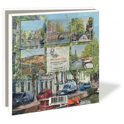 Bekking & Blitz Kaartenmapje met env, vierkant: Licht op de gracht, Ellen Davidzon