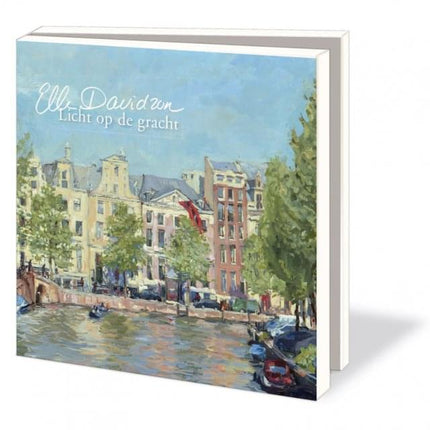 Bekking & Blitz Kaartenmapje met env, vierkant: Licht op de gracht, Ellen Davidzon