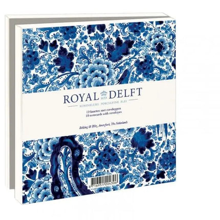 Bekking & Blitz Kaartenmapje met env, vierkant: Royal Delft, Koninklijke Porceleyne Fles