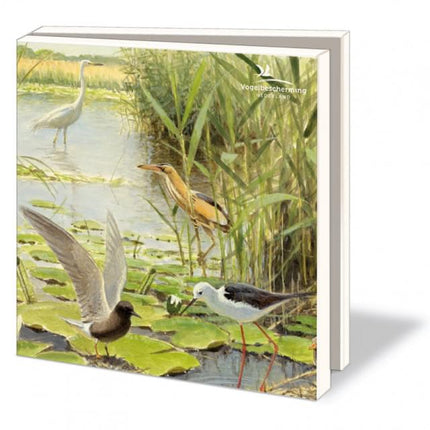 Bekking & Blitz Kaartenmapje met env, vierkant: Vogelbescherming Nederland, Elwin van der Kolk