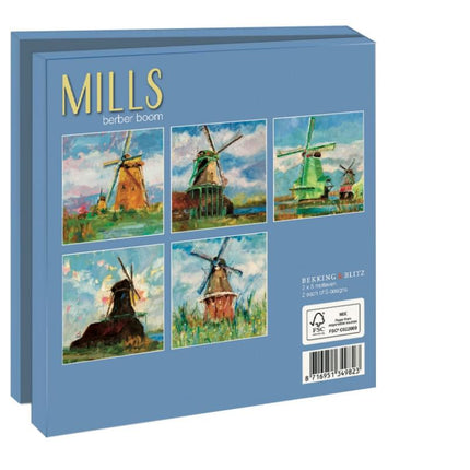 Bekking & Blitz Kaartenmapje Mills, Berber Boom 10 Stuks