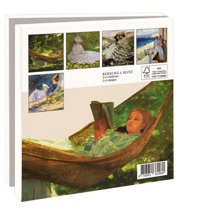 Bekking & Blitz Kaartenmapje Reading in Art 10 Stuks