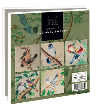 Bekking & Blitz Kaartenmapje Vogeltjeskamer, Landhuis Oud Amelisweerd 10 Stuks