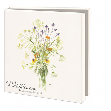 Bekking & Blitz Kaartenmapje Wildflower, Janny van den Broek 10 Stuks