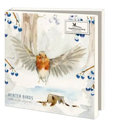 Bekking & Blitz Kaartenmapje Winter Birds, Michelle Dujardin 10 Stuks met Enveloppen