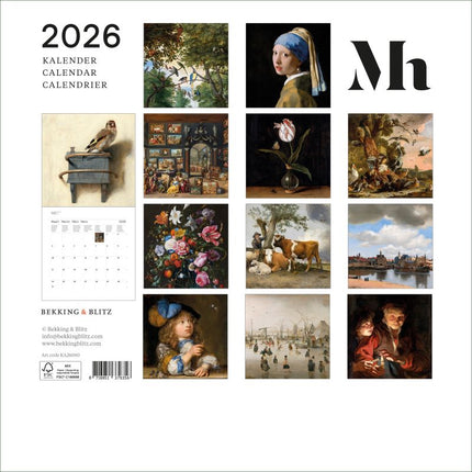 Bekking & Blitz Mauritshuis Kalender 2026