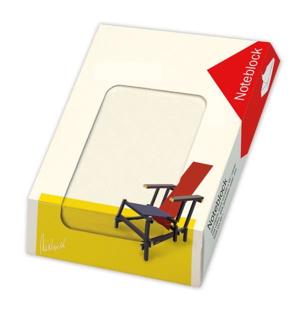 Bekking & Blitz Memo blocnote: Rood blauwe stoel, Gerrit Rietveld, Rietveld Schröderhuis