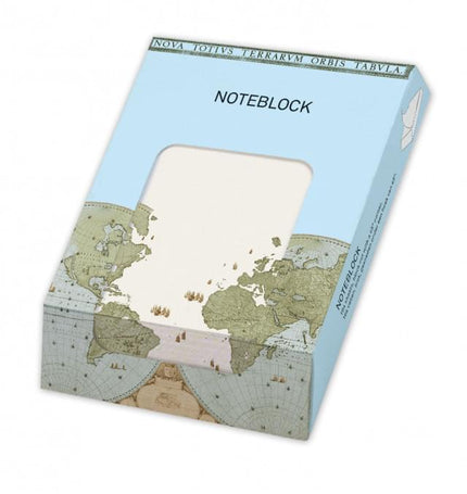 Bekking & Blitz Memo blocnote: Wandkaart van de wereld door Joan Blaeu - Het Scheepvaartmuseum