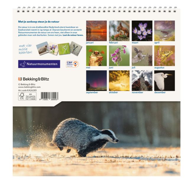 Bekking & Blitz Natuurmonumenten Maandkalender 2026