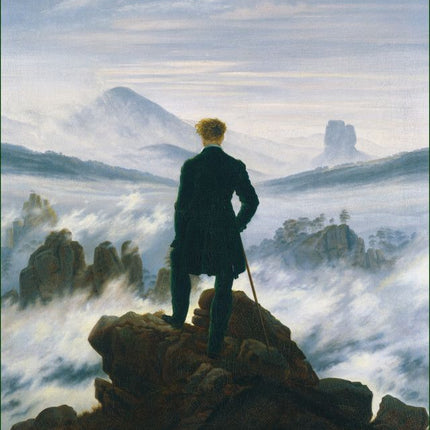 Bekking & Blitz Puzzel (1000 stukjes): Wanderer über dem Nebelmeer, Caspar David Friedrich, Hamburger Kunsthalle
